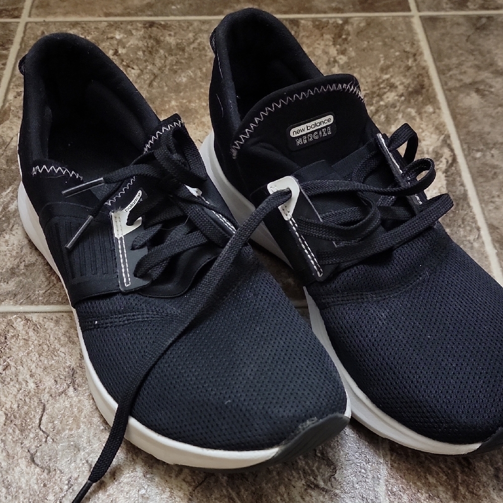 New Balance Women's Black and White Sneakers